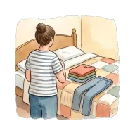 to get dressed